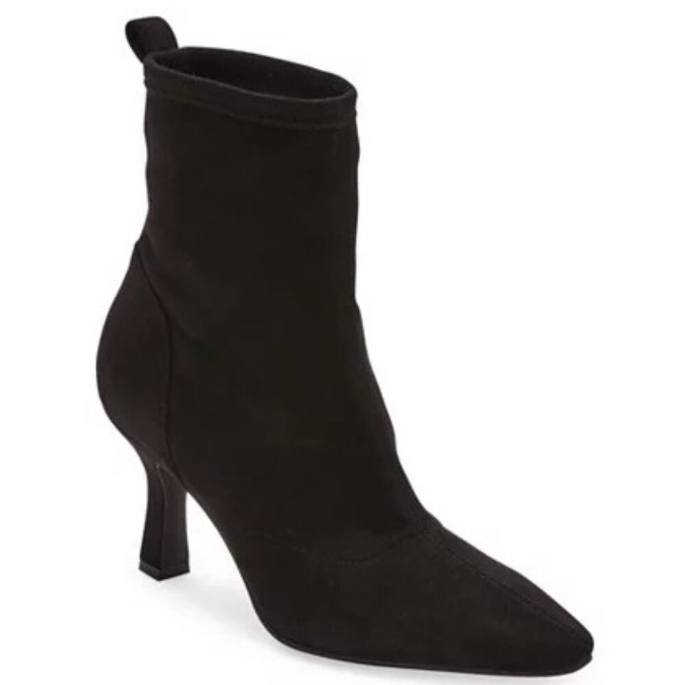 NiB Worthington Womens Olympia Flared Heel Booties Boots 7 Medium Black 2SH035